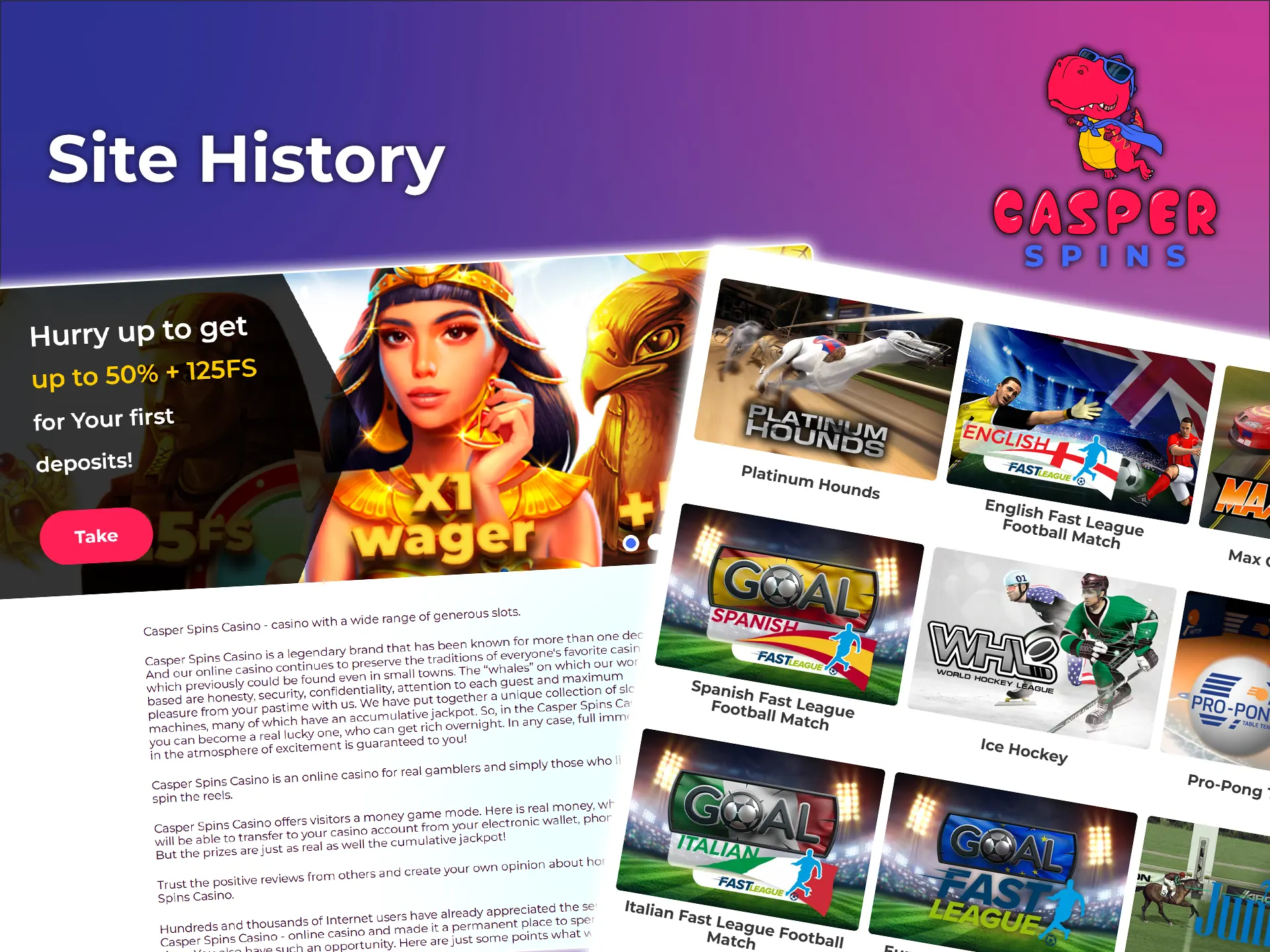 Learn about the history of the Casper Spins platform.